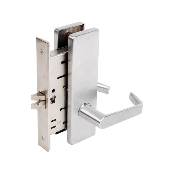 Storeroom Mortise Lock, Schlage C Keyway, Dane Lever, Napa Escutcheon, Satin Chrome